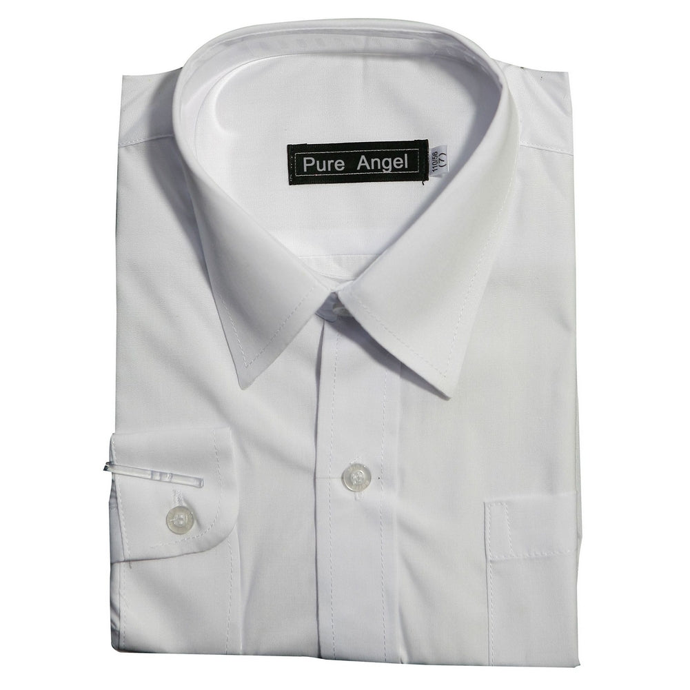 Boys' Long Sleeved Dress Shirt with Pocket 19231 Pure Angel