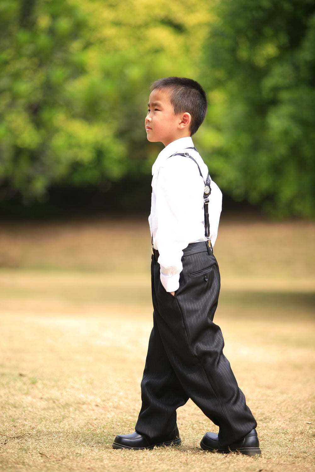 Boys' Long Sleeved Dress Shirt with Pocket 19231 Pure Angel