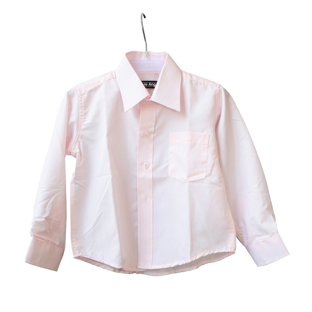 Boys' Long Sleeved Dress Shirt with Pocket 19251 Pure Angel