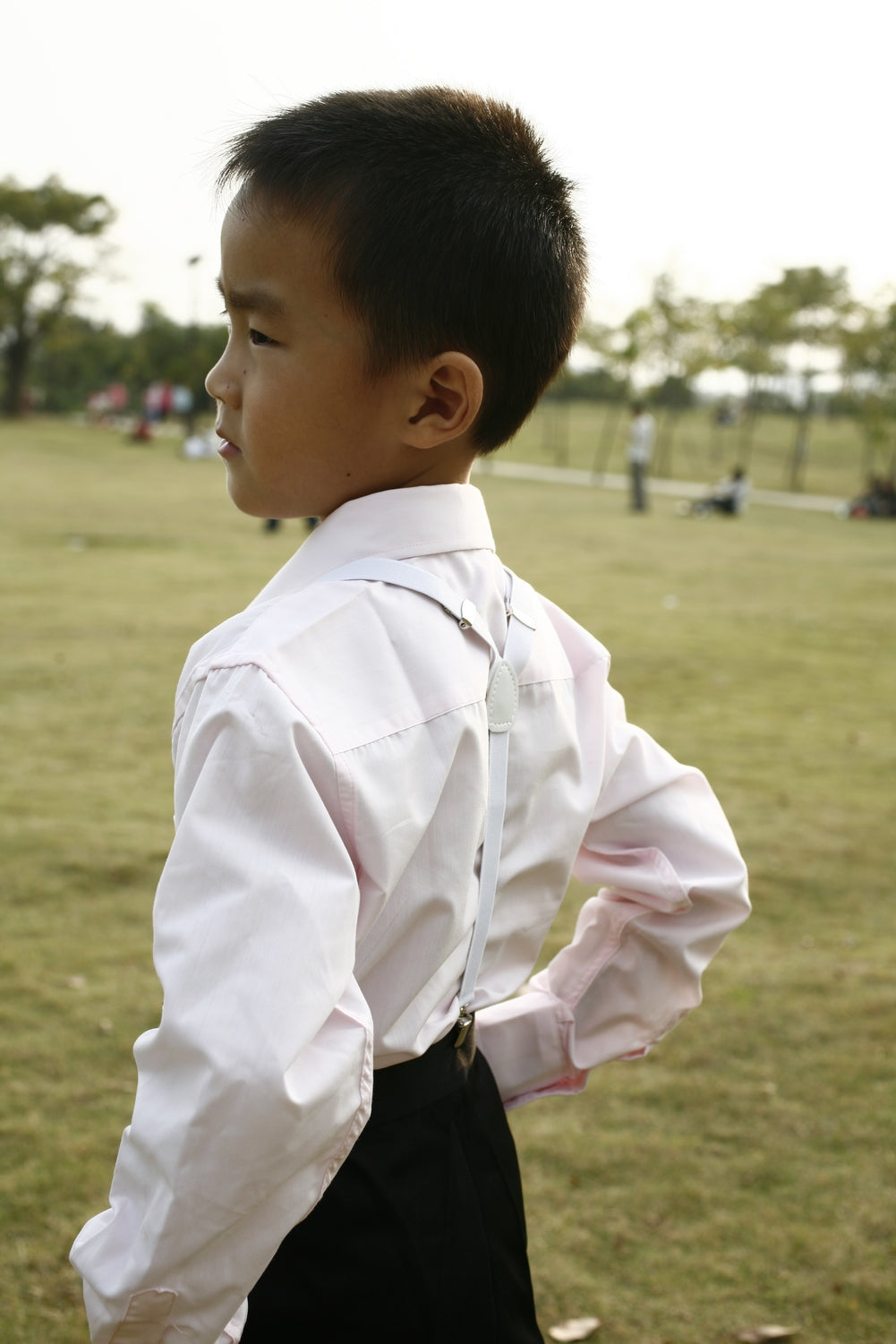 Boys' Long Sleeved Dress Shirt with Pocket 19251 Pure Angel